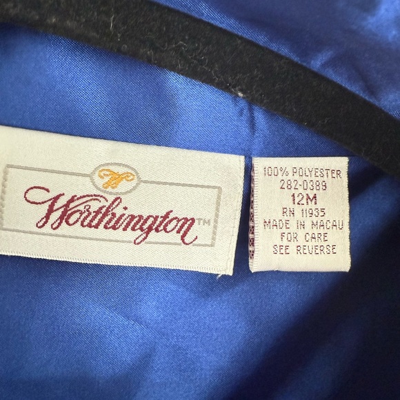 Worthington vintage satin blue button down - Picture 5 of 7